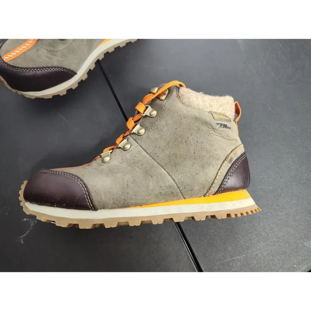 LL Bean Hiking Boots Youth Tek 2.5 Brown Leather Hiking Boots size 2